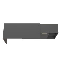 Лайт Стол письменный 03.245.01, цвет тёмно-серый, ШхГхВ 136,2х139,2х75,2 см.(угловой) или 203,7х60х75,2 см.(прямой), универсальная сборка