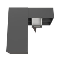 Лайт Стол письменный 03.245.01, цвет тёмно-серый, ШхГхВ 136,2х139,2х75,2 см.(угловой) или 203,7х60х75,2 см.(прямой), универсальная сборка