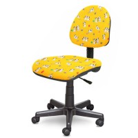 СНЯТО Кресло Регал-30 детское ткань жёлтые далматинцы, БЕЗ подлокотников