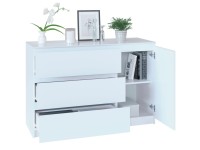 Комод Т-3Р, цвет белый, ШхГхВ 120х44,6х80,4 см., Комод с 3-мя ящиками и дверью