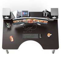 Стол компьютерный с надстройкой С-МД-СК2Н-1360-900, цвет венге/кромка белая, ШхГхВ 136х90х91(75) см., опора хром D50 мм., столешница 22 мм.