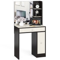 СНЯТО Туалетный столик № 3 с зеркалом, цвет венге/дуб, ШхГхВ 70х37,7х135 см. (есть ящик и выдвижная секция), НЕ универсальная сборка