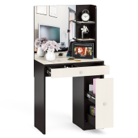 СНЯТО Туалетный столик № 3 с зеркалом, цвет венге/дуб, ШхГхВ 70х37,7х135 см. (есть ящик и выдвижная секция), НЕ универсальная сборка