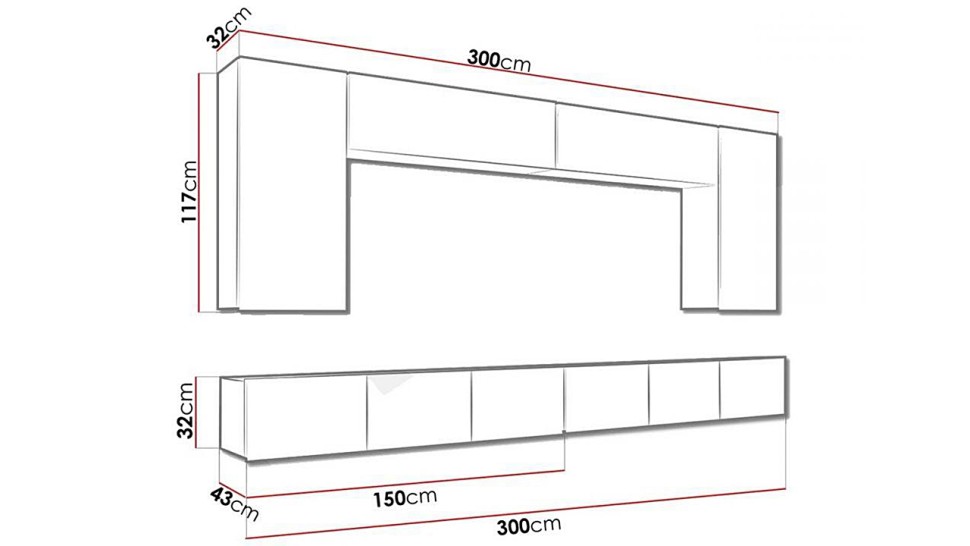 Модульная гостиная Порту 13 МДФ