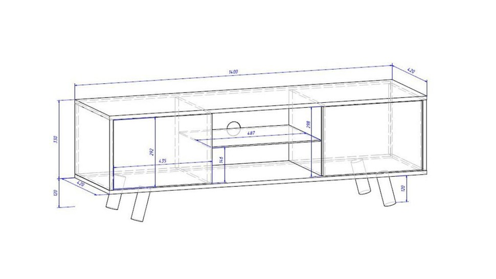 ТВ-тумба Беатрис 2 МДФ