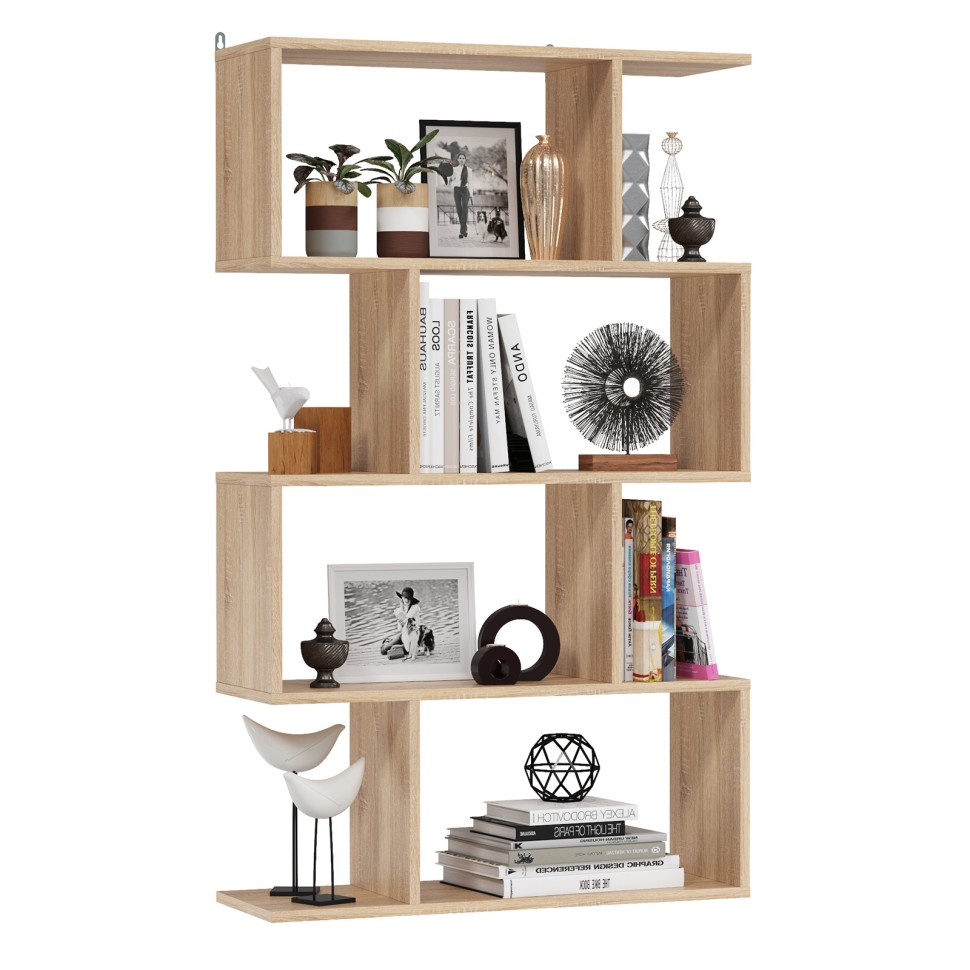 СНЯТО Полка навесная PN-10, цвет дуб сонома, ШхГхВ 75х25х125 см., универсальная сборка 252PN10S