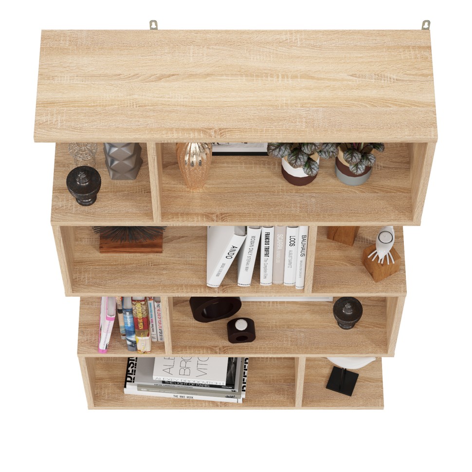 СНЯТО Полка навесная PN-10, цвет дуб сонома, ШхГхВ 75х25х125 см., универсальная сборка 252PN10S