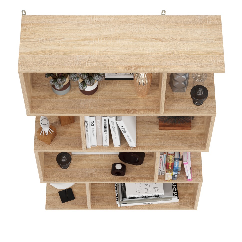 СНЯТО Полка навесная PN-10, цвет дуб сонома, ШхГхВ 75х25х125 см., универсальная сборка 252PN10S