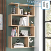 СНЯТО Полка навесная PN-10, цвет дуб сонома, ШхГхВ 75х25х125 см., универсальная сборка 252PN10S