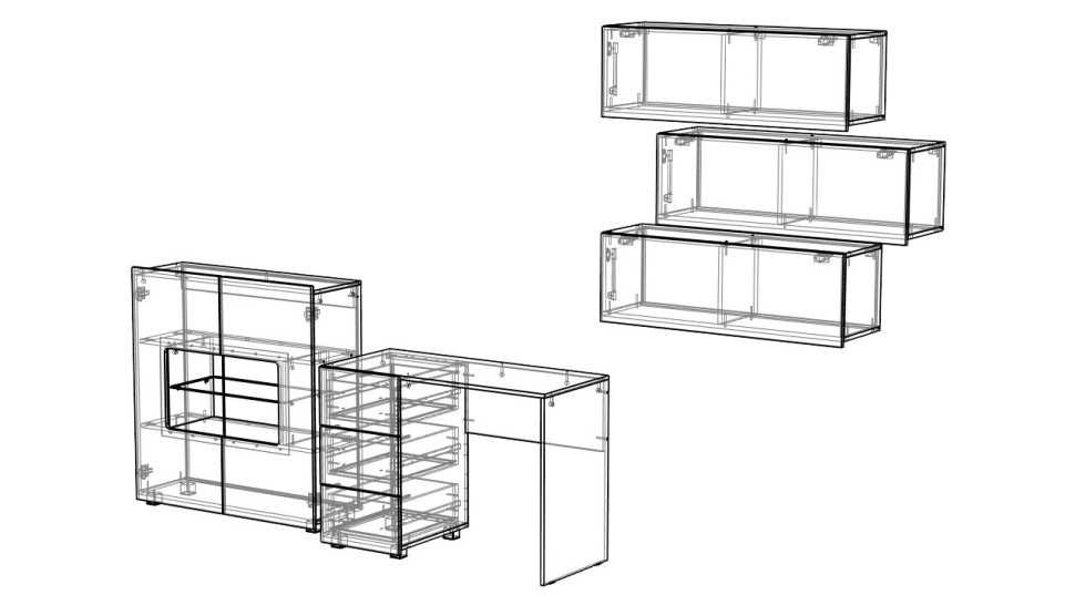 Модульная гостиная Порту 15 МДФ