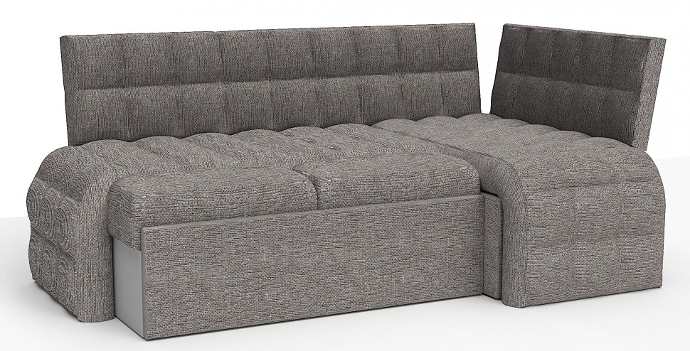 ДИВАН УГЛОВОЙ БРИСТОЛЬ ДЕЛЬФИН СО СПАЛЬНЫМ МЕСТОМ СЕРАЯ РОГОЖКА