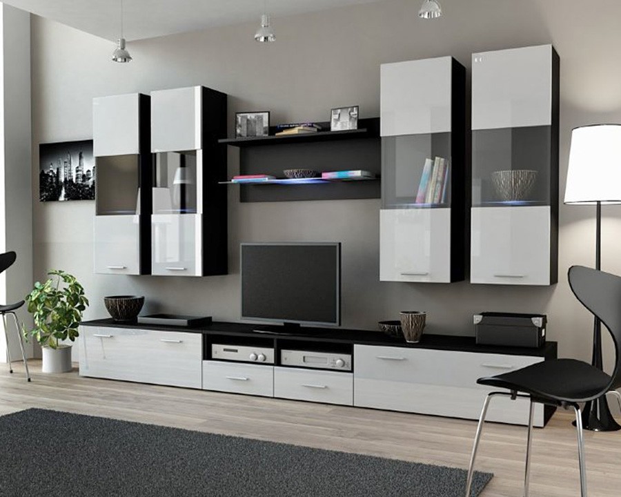 Гостиная Дрим Белый Фасадный 0101