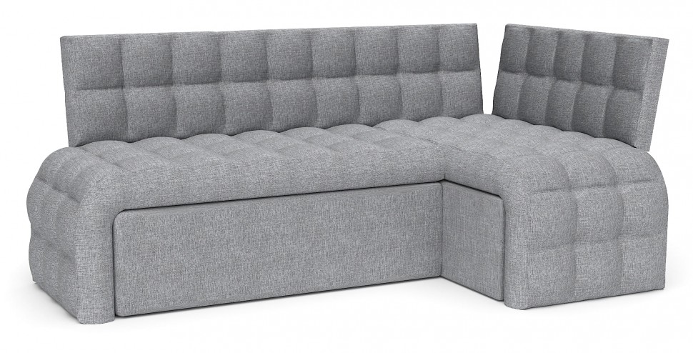 Диван угловой Бристоль дельфин со спальным местом серая рогожка ...
