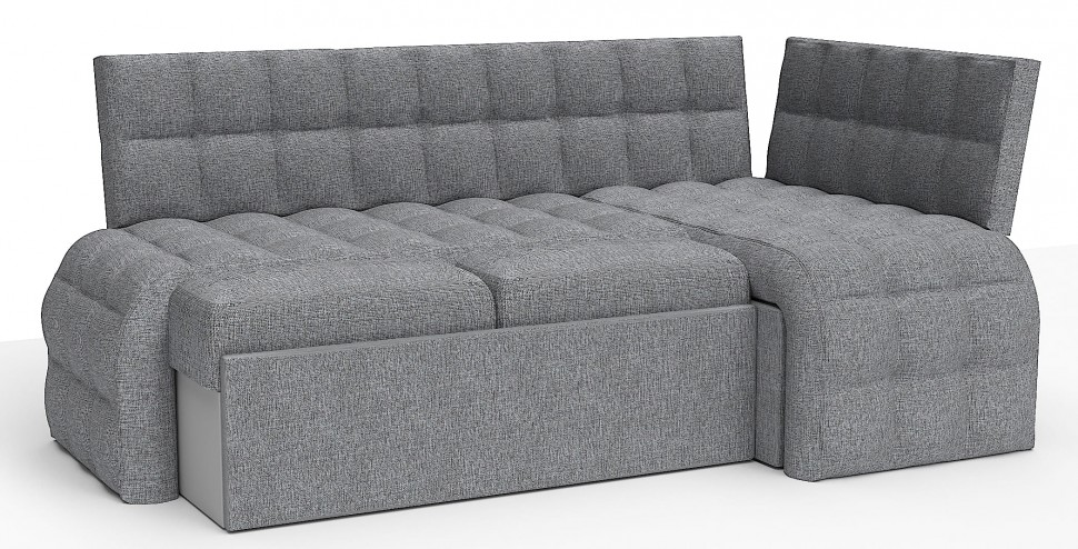 Диван угловой Бристоль дельфин со спальным местом серая рогожка