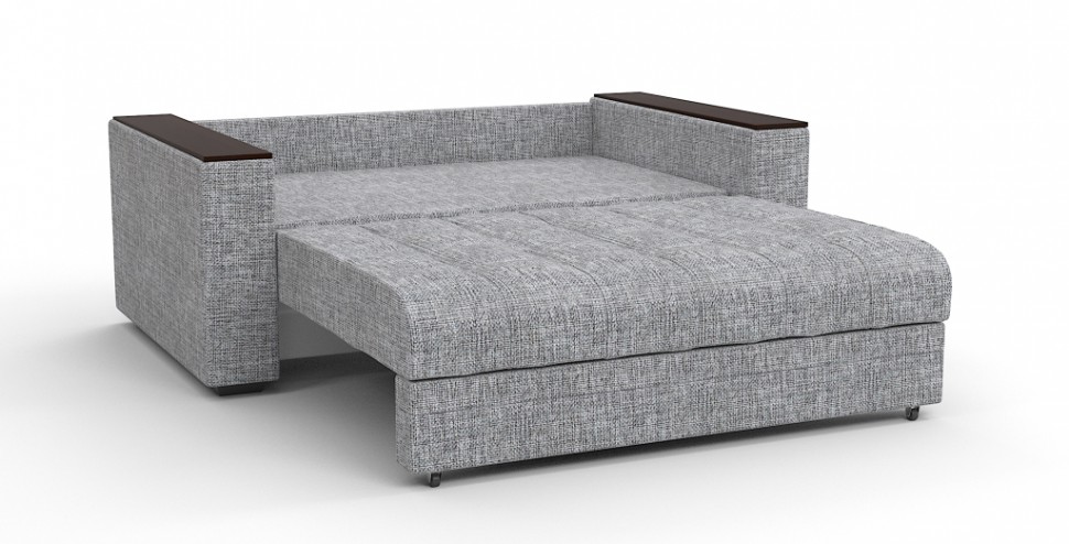 Диван выкатной Атлантик Люкс Мини рогожка серый + узоры