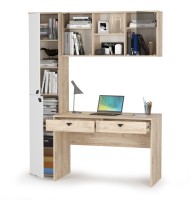 КР100 Бостон № 24, цвет дуб эндгрейн элегантный/фасады МДФ милк рикамо софт, 13.154+12.69+10.51, ШхГхВ 153,8х57,2х194,4 см., универсальная сборка