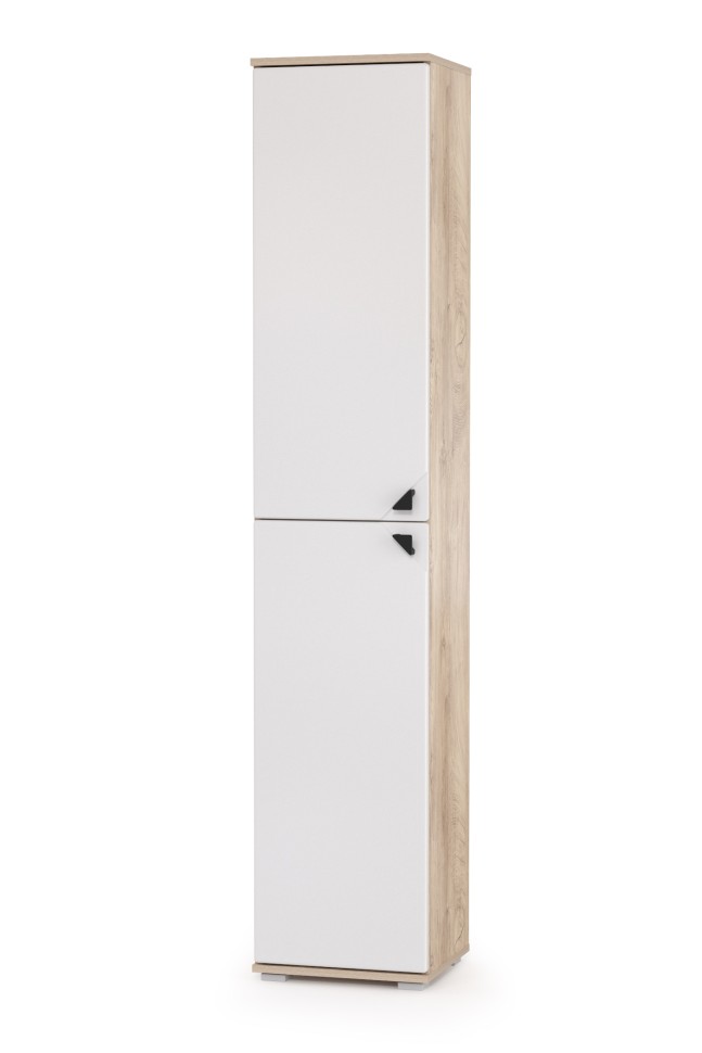 КР100 Бостон № 24, цвет дуб эндгрейн элегантный/фасады МДФ милк рикамо софт, 13.154+12.69+10.51, ШхГхВ 153,8х57,2х194,4 см., универсальная сборка