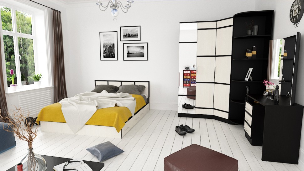 Сакура Шкаф угловой, цвет венге/дуб лоредо, ШхГхВ 88х88(61)х220 см., универсальная сборка