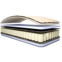Матрас Спим Все ХОРОШ-3 800х1900 мм., высота 21 см., блок Pocket spring S-500, термовойлок Natural Foam 35 мм., трикот золото, нагрузка до 120 кг.