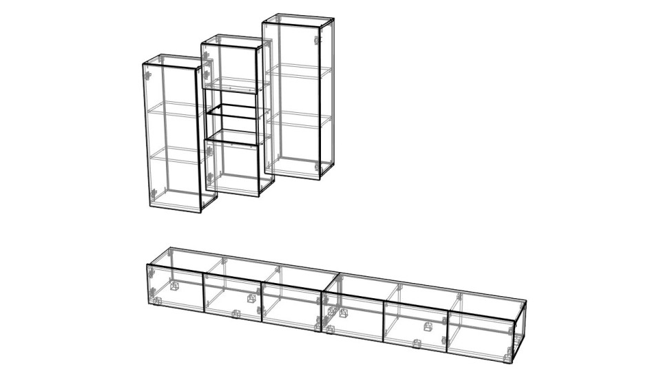 Модульная гостиная Порту 17 МДФ