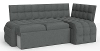 ДИВАН УГЛОВОЙ БРИСТОЛЬ ДЕЛЬФИН СО СПАЛЬНЫМ МЕСТОМ СЕРЫЙ ВЕЛЮР