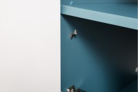 СНЯТО Либера Комод-тумба 16.230.01 + Либера Комод-тумба 16.230.01, цвет бензин/белый, ШхГхВ 230,6х42,6х92,3 см., фасады с рисунком Тропический лес