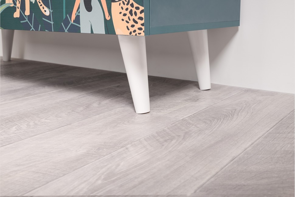 СНЯТО Либера Комод-тумба 16.230.01 + Либера Комод-тумба 16.230.01, цвет бензин/белый, ШхГхВ 230,6х42,6х92,3 см., фасады с рисунком Тропический лес