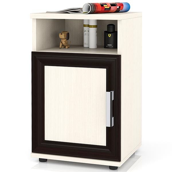 ЭКСПОЗИЦИЯ Бонус Тумба прикроватная, цвет дуб/венге, ШхГхВ 40х35х66 см., в СОБРАННОМ ВИДЕ