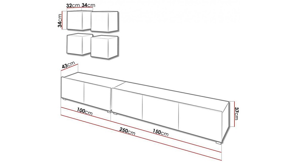 Модульная гостиная Порту 18 МДФ