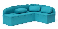 Диван угловой Модерн дельфин бирюзовый велюр