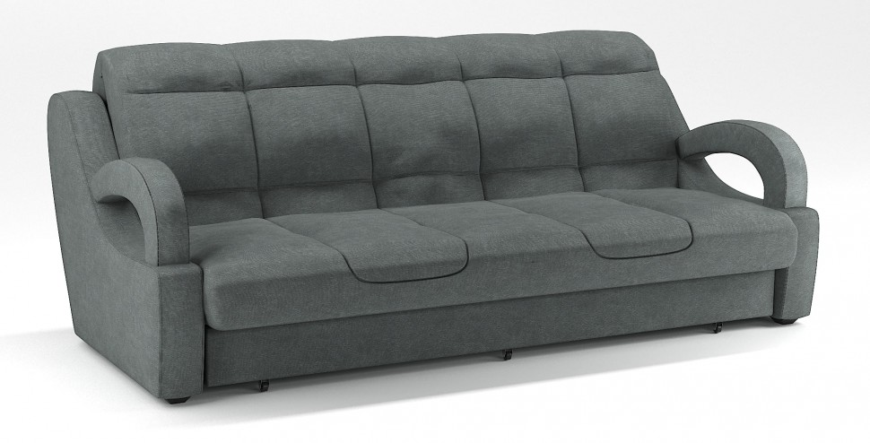 Диван прямой Ньюкасл аккордеон серый велюр