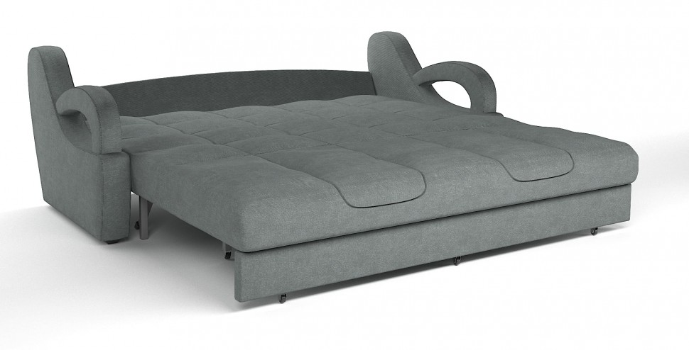 Диван прямой Ньюкасл аккордеон серый велюр