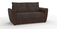 Диван Амстердам Мини Люкс велюр коричневый + экокожа коричневый