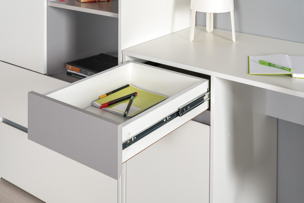 Торонто Компоновка № 25, цвет белый шагрень/стальной серый, сп. м. 800х1900 мм., б/м, основание есть, универсальная сборка