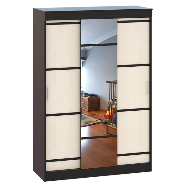 Сакура Шкаф-купе 1500, цвет венге/дуб лоредо, ШхГхВ 150х61х220 см.