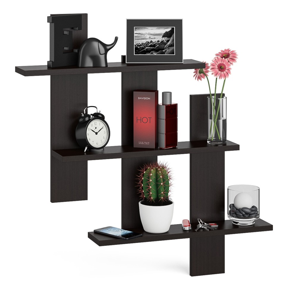 Полка СВК-5, цвет венге, ШхГхВ 84х13,6х88 см.