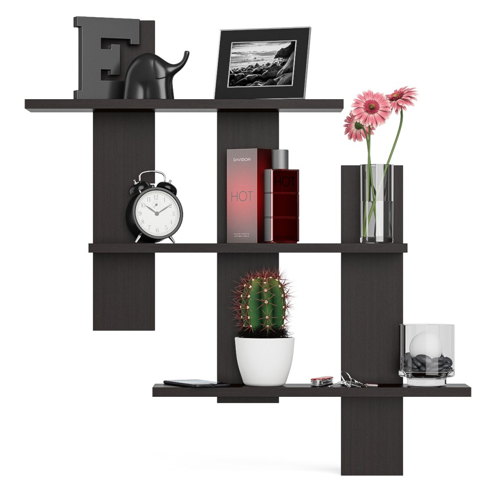 Полка СВК-5, цвет венге, ШхГхВ 84х13,6х88 см.