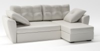 Диван угловой Амстердам еврокнижка белая экокожа