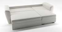 Диван угловой Амстердам еврокнижка белая экокожа