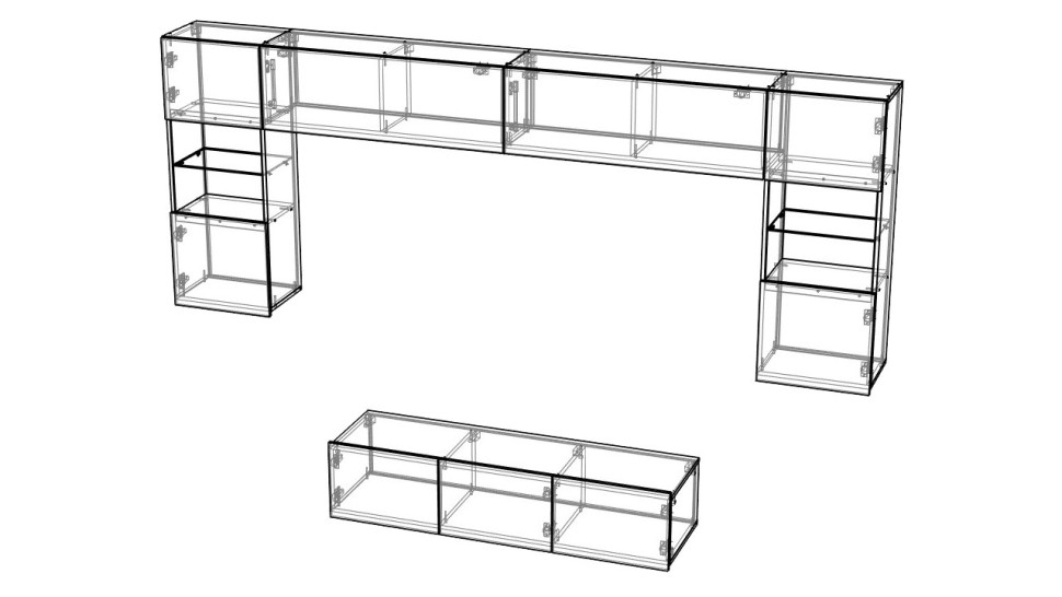 Модульная гостиная Порту 2 МДФ