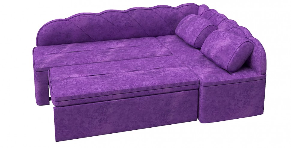 Диван угловой Модерн дельфин фиолетовый велюр