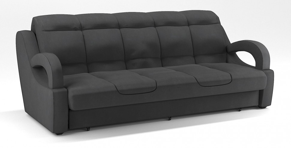 Диван прямой Ньюкасл аккордеон черный велюр