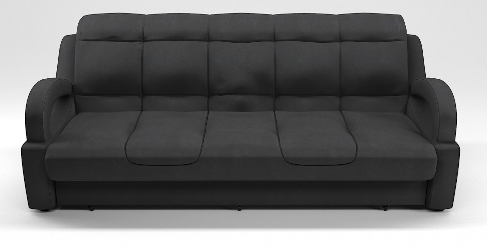 Диван прямой Ньюкасл аккордеон черный велюр