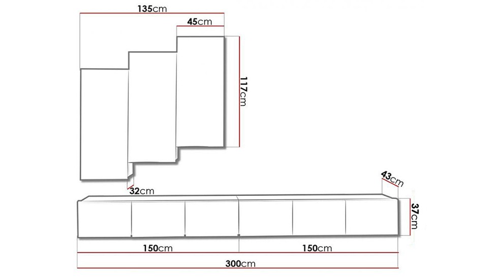 Модульная гостиная Порту 20 МДФ