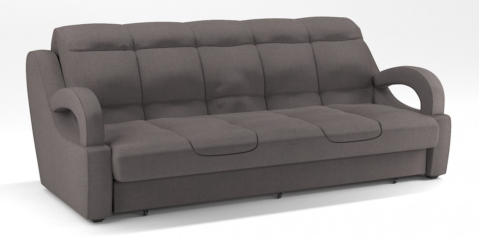 Диван прямой Ньюкасл аккордеон коричневая рогожка