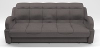 Диван прямой Ньюкасл аккордеон коричневая рогожка