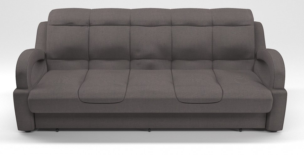 Диван прямой Ньюкасл аккордеон коричневая рогожка