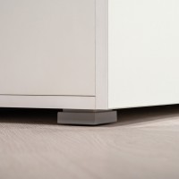 Октава Набор шкафов 49, цвет белый шагрень/серый графит/дуб крафт золотой/фасады МДФ белый шагрень/серый графит, ШхГхВ 96,6х35,3х197,6 см., ун. сб.