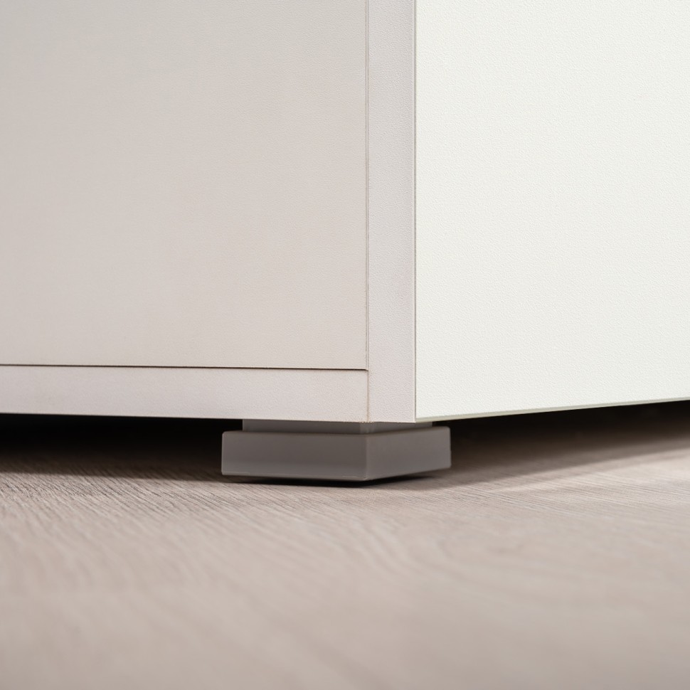 Октава Набор шкафов 49, цвет белый шагрень/серый графит/дуб крафт золотой/фасады МДФ белый шагрень/серый графит, ШхГхВ 96,6х35,3х197,6 см., ун. сб.