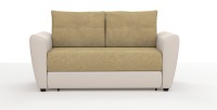 Диван Амстердам Мини Люкс велюр бежевый + экокожа бежевый